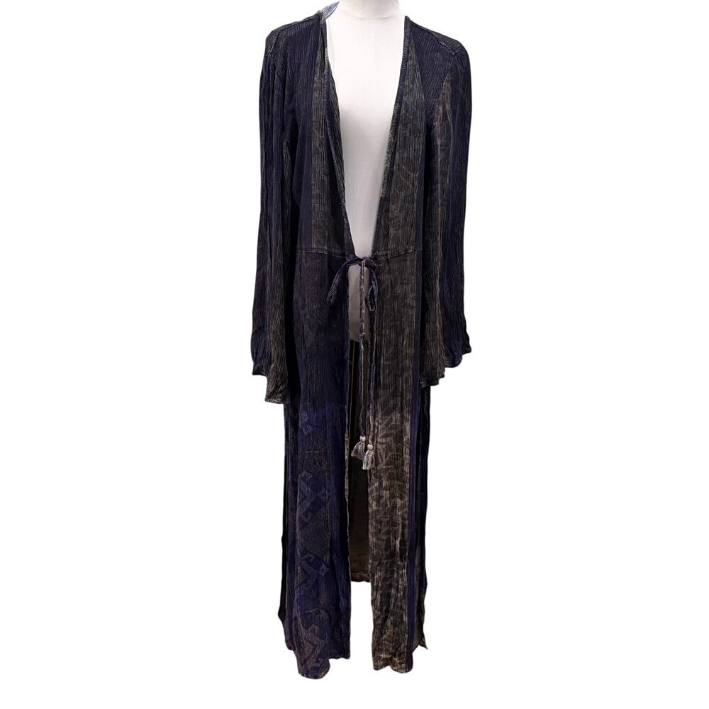 NWT Tienda Ho Ankle Length Kimono Boho Duster Tassel One Size Resort  Beach
